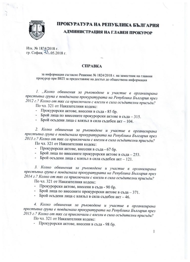УЖАСЯВАЩО! НАД 70% ОТ ОБВИНЕНИТЕ В ОПГ СА СЕ ОКАЗАЛИ НЕВИННИ. СЪЗНАТЕЛНО СЕ ПОВДИГАТ ОБВИНЕНИЯ НА ХОРА, ЗА КОИТО НЕ СА СЪБРАНИ ДОСТАТЪЧНО ДОКАЗАТЕЛСТВА ЗА ПРЕСТЪПНА ДЕЙНОСТ ЦАЦАРОВ